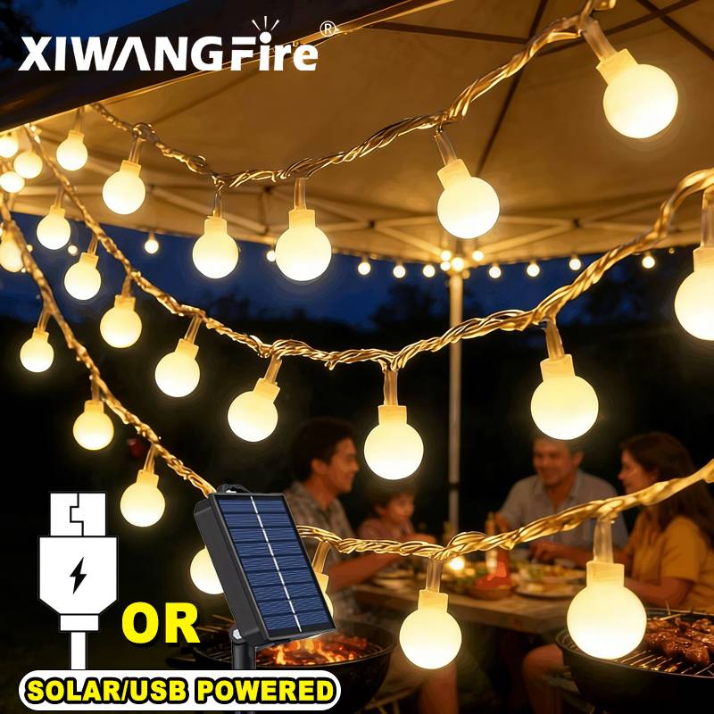 Smart Garden Solar - 3-10M Solar/USB/Battery String Lights, Fairy Globe
