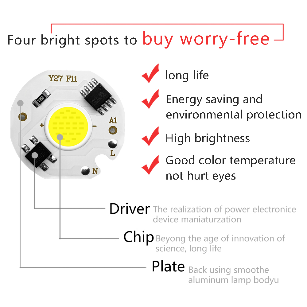 6pack COB LED Chip Lights 220V - Smart Garden Lamp ulasan dan harga