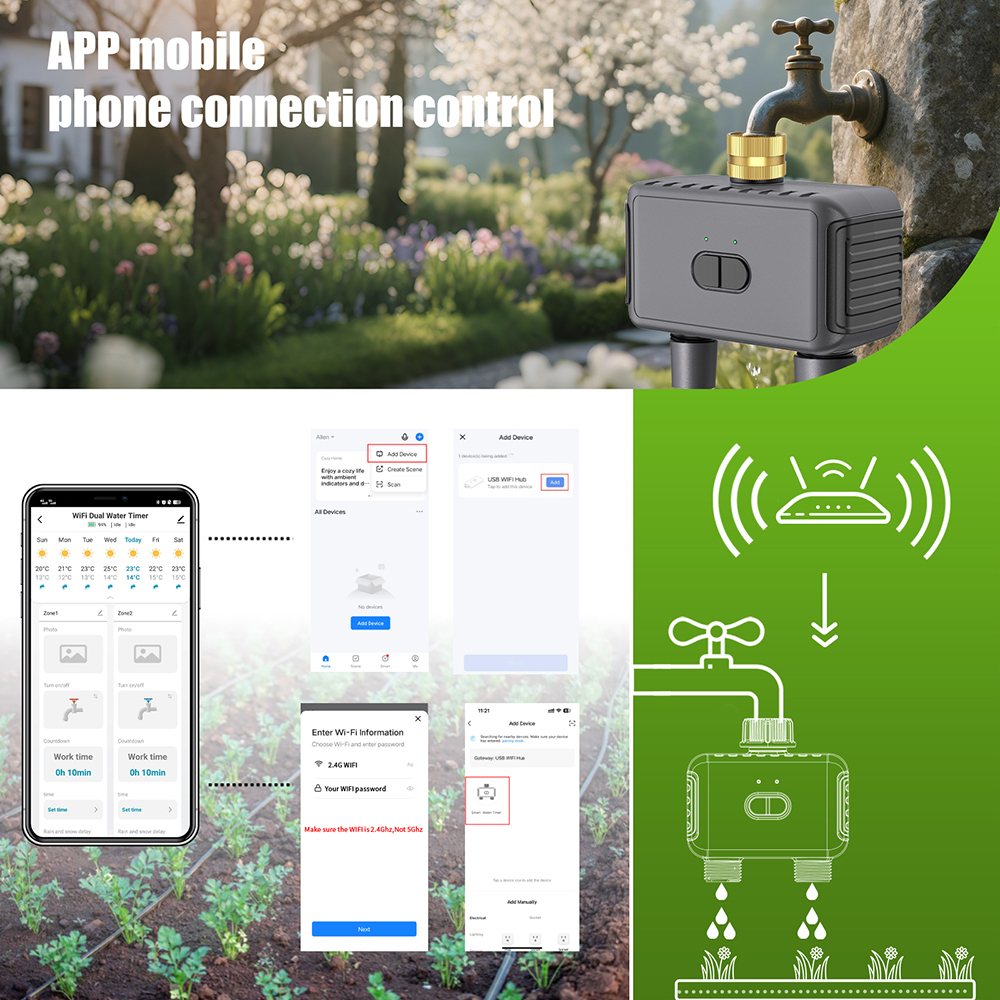 Wifi Automatic Water Timer Dua - Smart Garden Watering ulasan dan harga