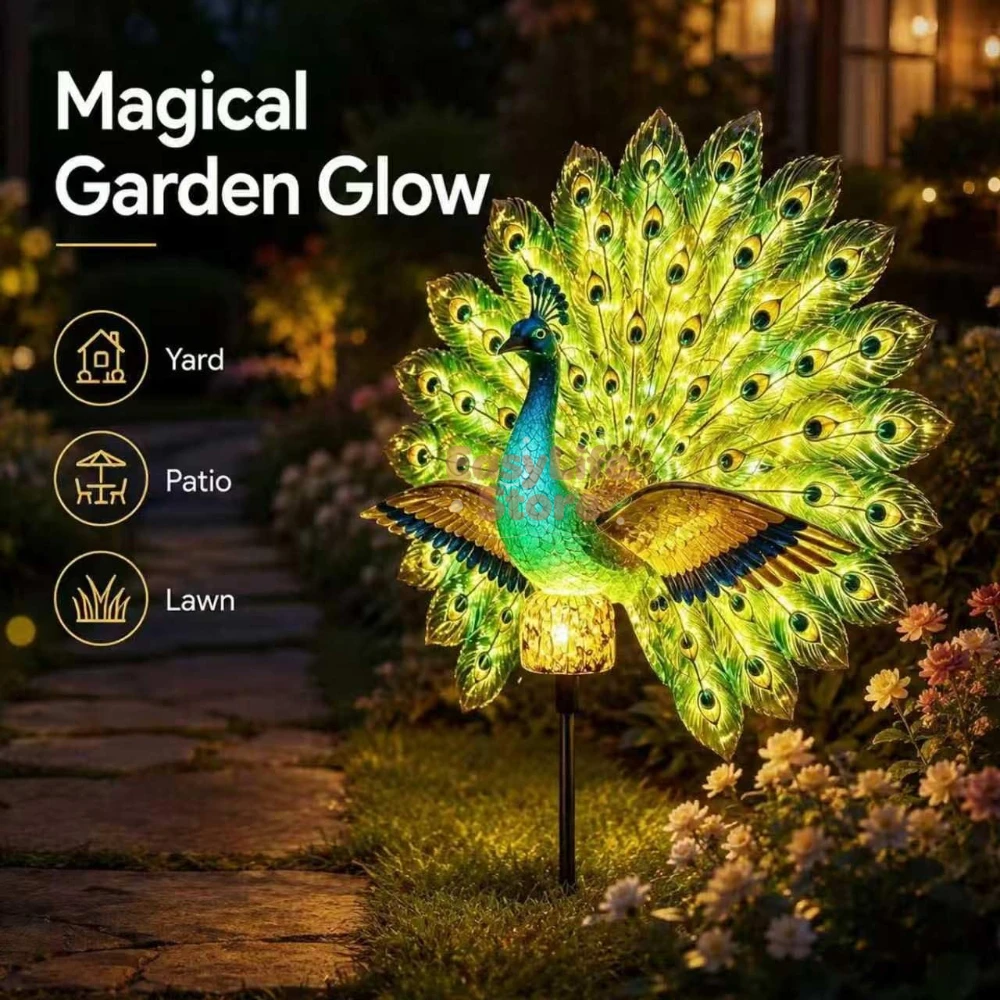 Solar Peacock Garden Sculpture - Smart Garden Lamp ulasan dan harga