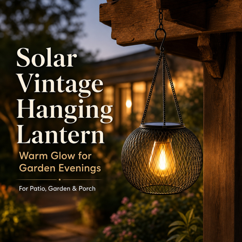 Solar Powered LED Hanging Floo - Smart Garden Lamp ulasan dan harga