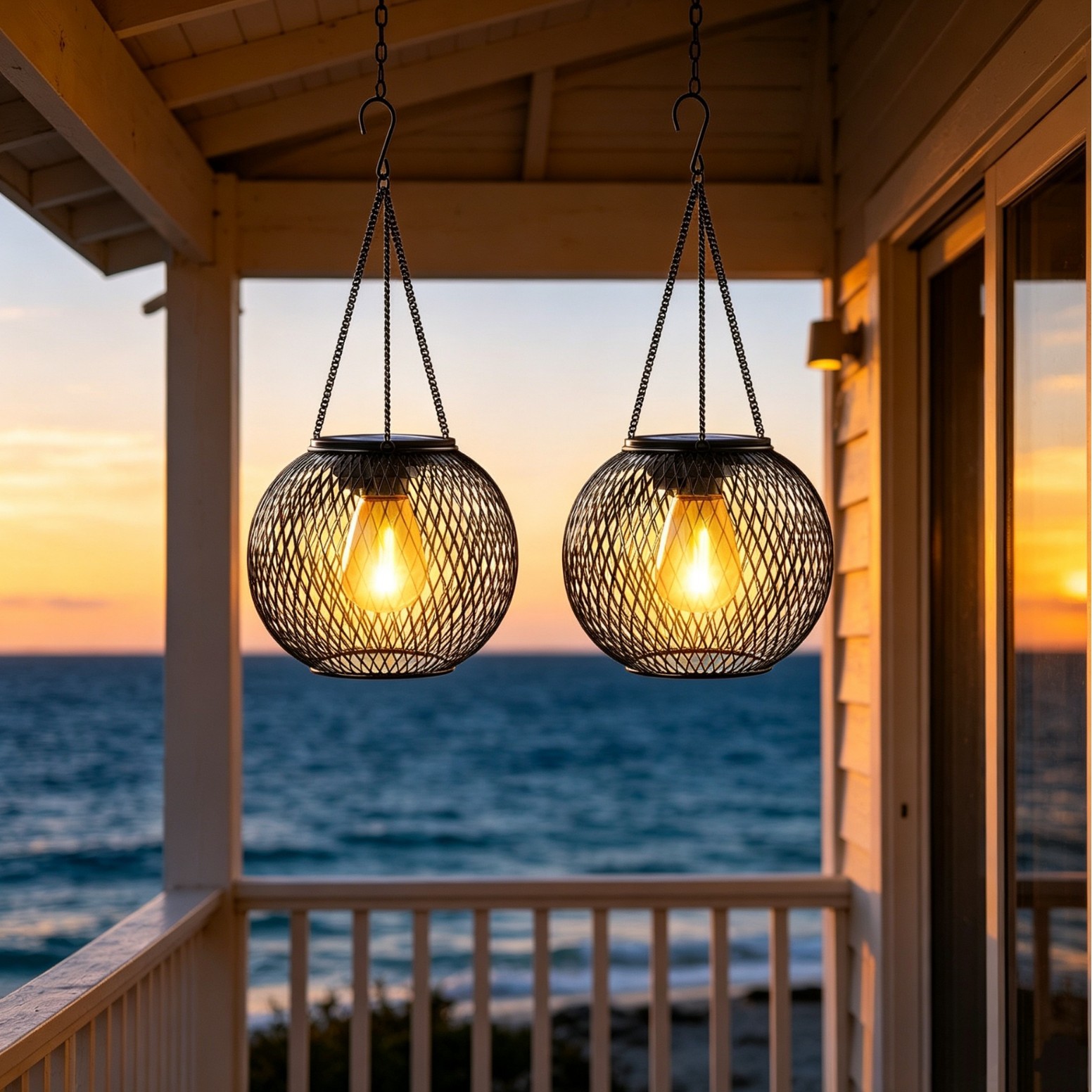 Solar Powered LED Hanging Floo - Smart Garden Lamp ulasan dan harga