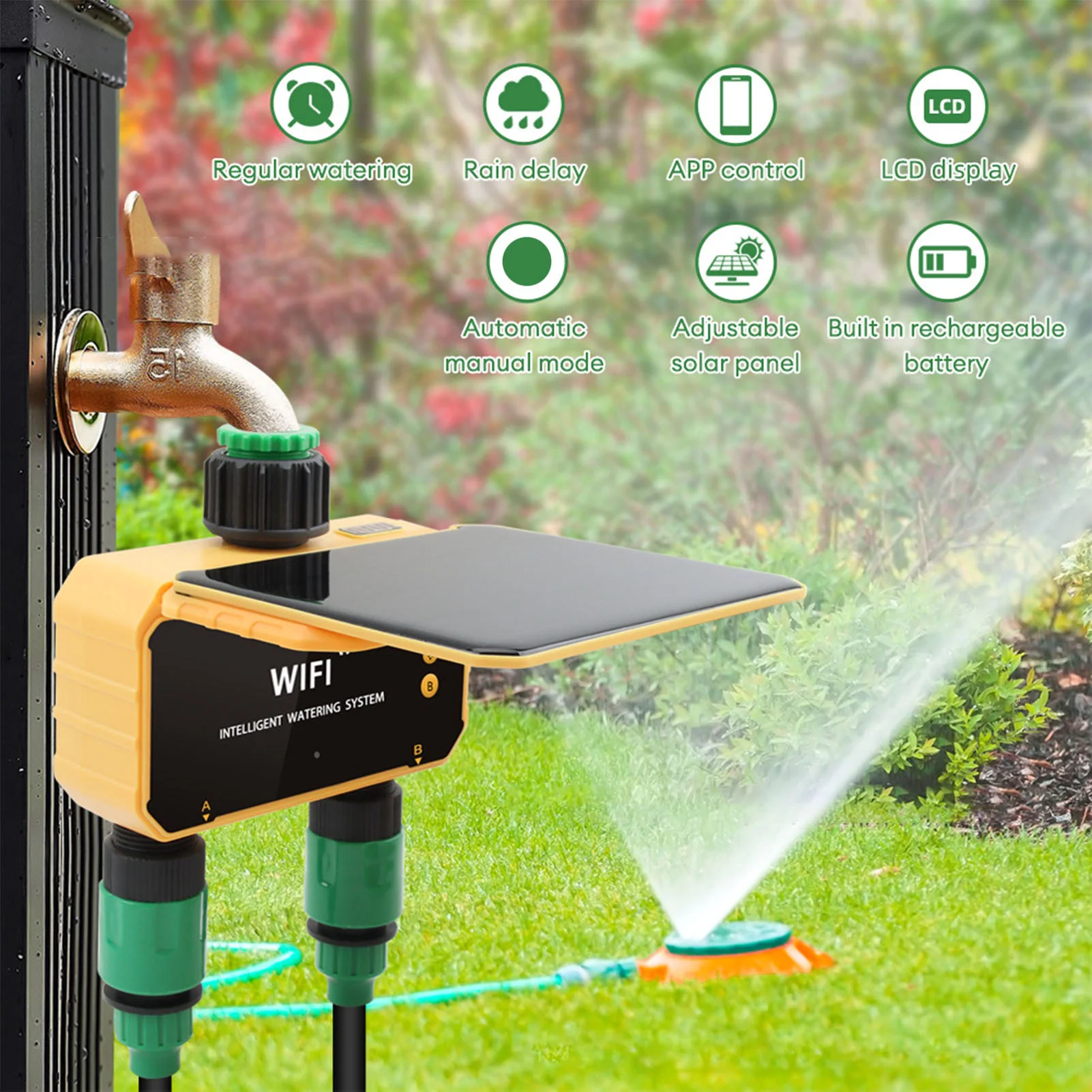 Solar WiFi Smart Irrigation Ti - Smart Garden Watering ulasan dan harga