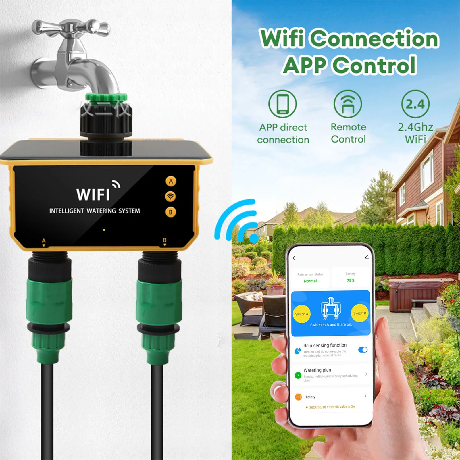 Solar WiFi Smart Irrigation Ti - Smart Garden Watering ulasan dan harga