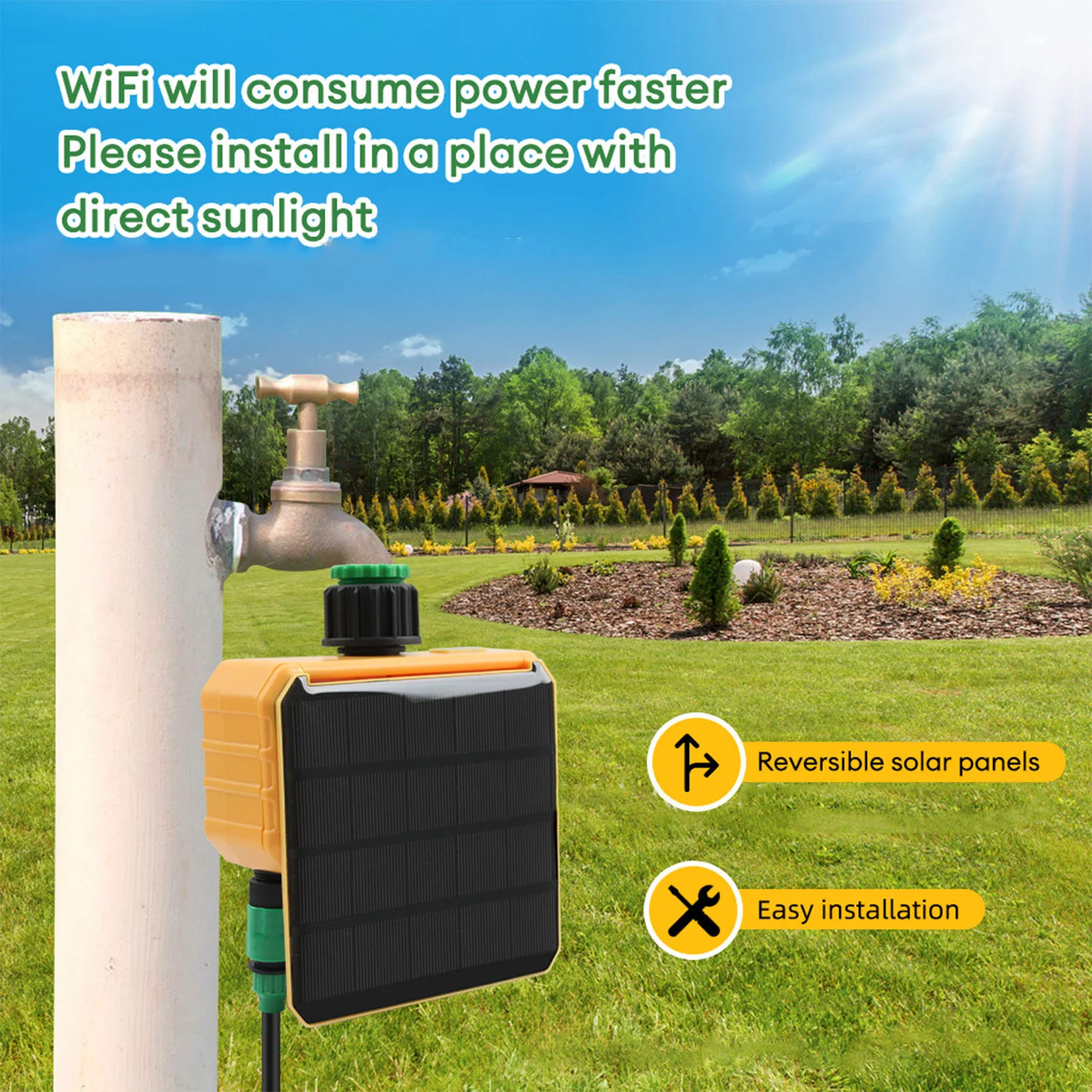 Solar WiFi Smart Irrigation Ti - Smart Garden Watering ulasan dan harga
