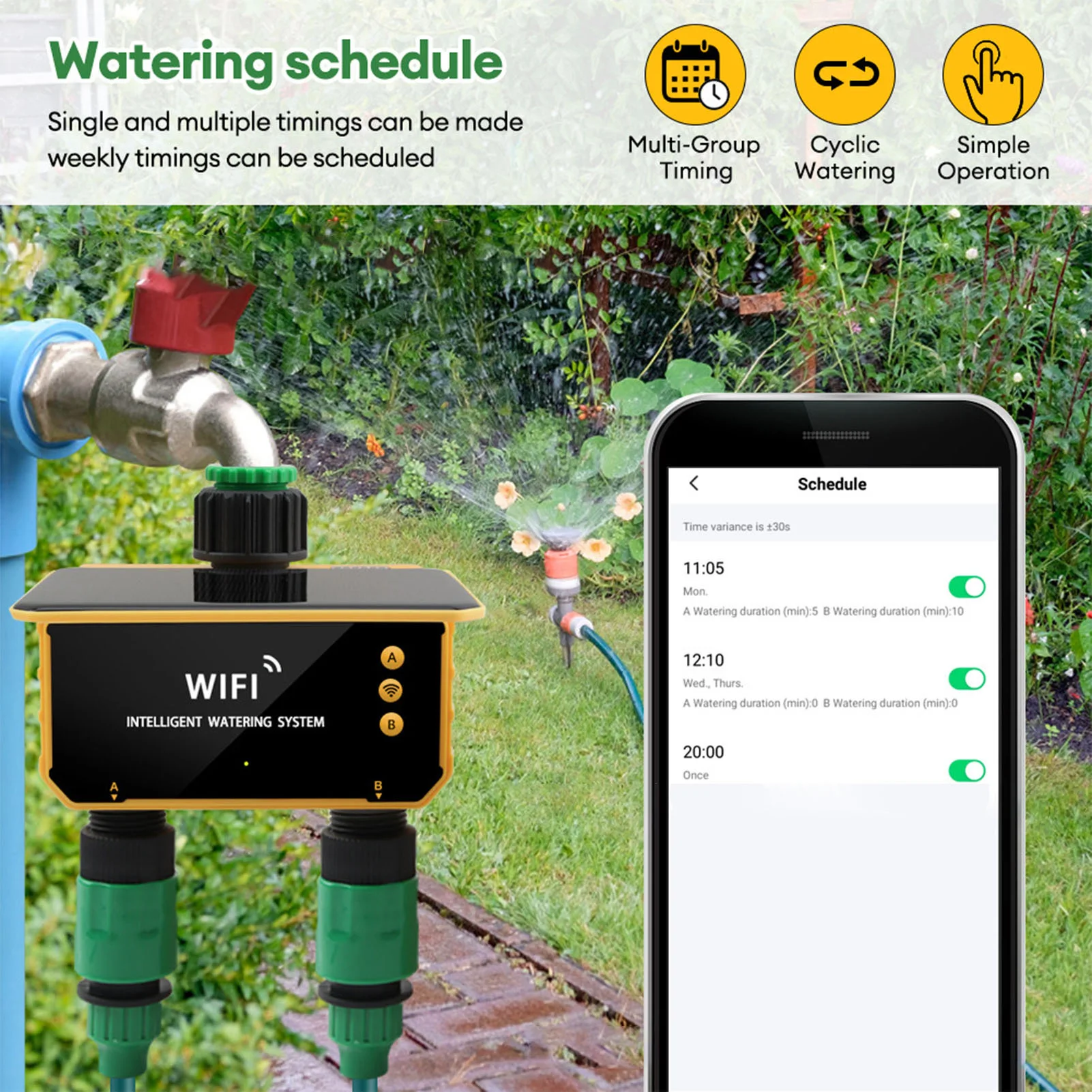 Solar WiFi Smart Irrigation Ti - Smart Garden Watering ulasan dan harga